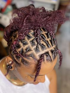 Locs Male, Coil Locs, Purple Locs, Locs Starter, Locs Short, Loc Ideas, Short Dreadlocks Styles, Locs Journey