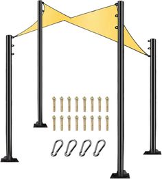 an image of a set of poles and hooks