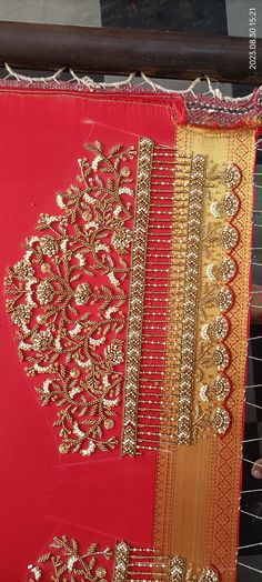 Handwork Blouse Design, Marriage Decoration Ideas, Anu Designs And Fashions, Bridal Aari Work, Aari Work Blouse Design, Brocade Blouse Designs, Handwork Blouse