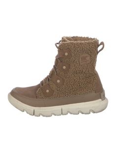 Sorel Faux Fur Mid-Calf Lace-Up BootsBrownSuede TrimRound-Toes with Faux Fur TrimLace-Up Closure at Uppers Fur Trim, Boot Shoes Women, Lace Up Boots, Mid Calf, Faux Fur, Shoe Boots, Lace Up, Trim, Women Shoes