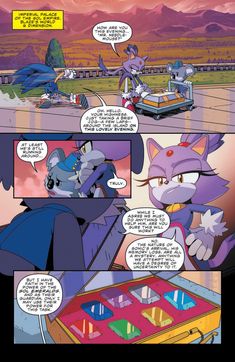 a comic page with an image of two cats in the background and one cat looking at something