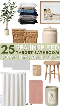 In need of some bathroom decor inspiration? We have created the ultimate list of target bathroom decor items to create a relaxing, spa-like bathroom. Whether you live in a home or apartment, making your bathroom a place you enjoy getting ready in is so important. We are obsessed with these bathroom decor items from Target! These are also great bathroom decor ideas for small bathrooms! Shop the items by clicking on the pin above! Target Bathroom Ideas, Target Bathroom Decor, Bathroom Decor Items, Bathroom Decor Cozy, Spa Like Bathroom Decor, Target Bathroom Decor Ideas, Spa Bathroom Ideas Master Bath Decor, Guest Bathroom Ideas Decor, Earthy Bathroom Decor