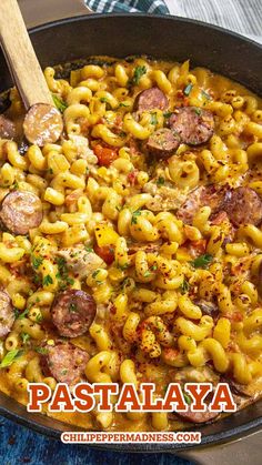 Pastalaya served hot and ready in a skillet Jambalaya Pasta Recipe, Pastalaya Recipe, Kielbasa Sausage Recipes, Jambalaya Pasta, Cajun Pasta, Kielbasa Sausage, Creole Recipes, Pasta Dinners, Pasta Dinner Recipes