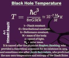 an advertisement for the black hole temperature