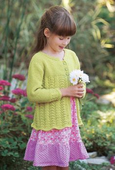 Knit this kids cardigan using DK/Sport Weight Yarn. Requires knitting needles size 6 (4.00 mm) and 24" circular needle size 6 (4.00 mm). Pattern includes Sizes 2,4 and Size 6. This is a downloadable (non-paper) pattern. For questions about yarn requirements, please contact us. Kids Knitting Patterns, Yarn Patterns, Mary Maxim, Kids Cardigans, Perfect Cardigan, Knitting Needles Sizes, Sport Weight Yarn, Girls Cardigan, Lace Cardigan