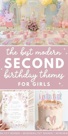 the best modern second birthday themes for girls