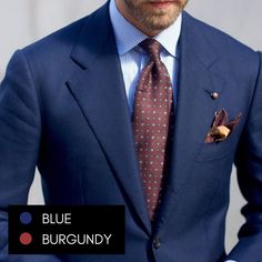 Mens Color Combinations, Blue Suit Tie Combinations, Blue Suit Men Color Combinations, Mens Formal Wear Colour Combination, Blue Business Suits With Ties, Classic Blue Ties For Business, Mens Fashion Suits Formal, Men Coats, Gentlemens Guide