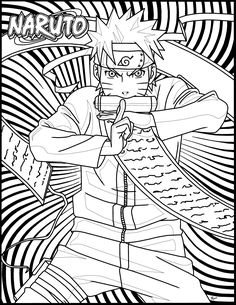 naruto coloring pages for kids and adults to print out on the computer screen