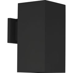 a black wall light on a white background