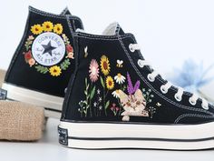 " Custom pets Dog Cat Embroidered Shape Converse, Personalized gift idea Custom embroidered pet shoes/ gift for pet lover LL"   CONVERSE ∙ EMBROIDERED ∙ PET SHOES * Material: High-quality premium cotton embroidery thread, colorfast * Dimensions: Tailored to your selected US shoe size * Finish: High-end embroidery ∙ Sharp threading ∙ Colorfast * All shoes are custom-made by hand with Love and Care in our workshop ♡ 🎁 UNIQUE POINTS 🎁 Includes 1 pair of socks Free custom name or personal information Bright, colorfast embroidery thread, meticulously stitched OUR RETURNS AND REFUND POLICY We take full responsibility for any errors in design or execution on our part. If you wish to return your order for personal reasons, please note that you will need to cover the shipping cost. ADDITIONAL INF Embroidered Snake, Bride Sneakers, Chuck Taylor 70, Embroidered Sneakers, Embroidered Converse, Converse Custom, Custom Converse, Embroidered Shoes, Personalized Bride