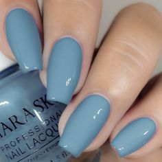 This mellow blue is as tranquil as a baby’s sigh and twice as cute. Let it wrap you up and cradle you in soothing tones. Product Type: CREAM Kiara Sky Nail Lacquer is an advanced formula free of Formaldehyde, Toluene, and DBP. Our highly pigmented nail lacquer provides glassy, full coverage, long-wearing shine for natural nails. *Colors are also available in Gel Polish and Dip Powder* Size: 15 ml Made in the USA Ice Blue Nails Winter, Makeup Scrapbook, Cute Nail Colors, August Nails, Kiara Sky, Sky Nails, Nails Colors, Cute Gel Nails