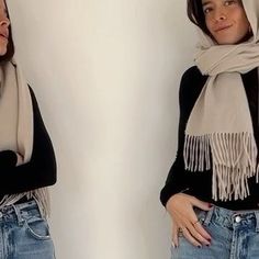 MARIA ALCALDE on Instagram: "✨ EASY SCARF HACK ✨ #outfit #outfits #reels #reelsinstagram #reel #christmasdecor #christmasoutfit #christmas #santa #outfitstyle #lookoftheday #outfitdehoy #ootd #ootdinspiration #outfitideas #hack #scarf #challenge" Hack Outfit, Tie Scarves, Styling Clothes, Outfit Hacks, Clothes Hacks, Clothing Tips, Fashion Hacks, Scarf Tying, November 11