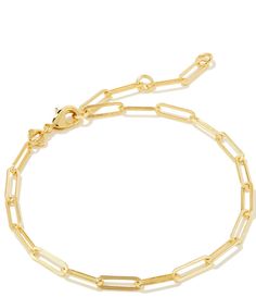 From Kendra Scott, this bracelet features:line bracelet14K Gold plated or rhodium plated over brassLobster clasp closureApprox. 6.5" L, 1.5" extender Imported. Bracelets Kendra Scott, Cute Bracelets Preppy, Kendra Scott Friendship Bracelet, Dream Things To Buy, Gold Jewelry Simple Bracelets, Cute Gold Jewelry, Gold Jewlry, Pig Bracelet, Jewelry Preppy