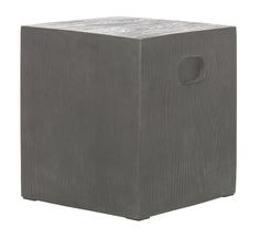 a grey cube shaped object on a white background