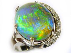 Unique Crystal Opal Ring,Lighting Ridge Collection Size 7 Sco 700 Ring Lighting, Gold Opal Engagement Ring, Unique Opal Ring, Unique Opal, Jewelry Opal, Blue Crystal Earrings, Floral Engagement Ring, Unusual Earrings, Opal Ring Gold