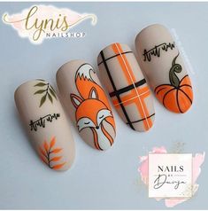 Creative Fall Nail Designs, Thanksgiving Nail, Nail Drawing, Pretty Nail Art Designs, Nail Art Designs Videos