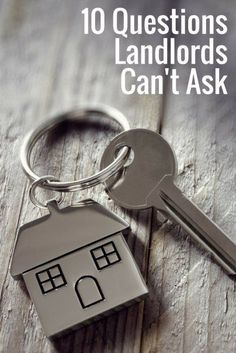 a house shaped keychain with the words 10 questions landlocks can't ask