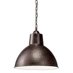 an antique style pendant light with chain hanging from the ceiling, on a white background