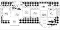 a black and white layout for a scrapbook with the words'little'on it