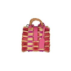 Pink & Red Squares Portuguese Women, Straw Basket, Geometric Patterns, Vegetable Tanned Leather, Natural Dyes, Pink Red, Tan Leather, Baskets, Straw