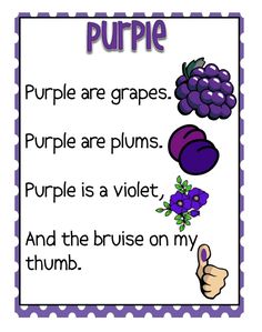 a purple poster with the words purple on it