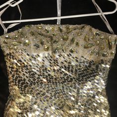 Sherri Hill Gold And White Sequin Mini Dress Sequined Mini Dress, Sherri Hill Dresses, Sherri Hill, Sequin Mini, Sequin Mini Dress, Colorful Dresses, Sequin, Size 4, White Gold