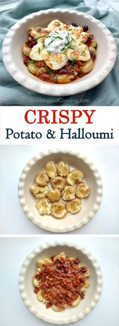 crispy potato and halloumi casserole is the perfect side dish for any meal