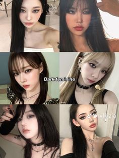 Different Type Of Makeup Look, Dark Feminine Douyin Makeup, Types Of Makeup Styles, Dark Feminine Makeup, Makeup Types, Types Of Makeup Looks, Makeup Asia, Makeup Ulzzang, Feminine Makeup