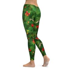 The Gearbunch Realistic Christmas Tree Legging have it all, Christmas lights, candy canes, stars, Christmas balls and Christmas bells. A mix of bright green and dark green with red and gold detail, these leggings capture the Christmas spirit. Made to move with you, the soft stretchy fabric and elastic waist make these leggings perfect for gym, yoga, dance and all your favorite hobbies and sports, or to simply hang out with friends and family. Be Happy Be Bright, Be You with Gearbunch Leggings Outfit For Work, Elf Leggings, Realistic Christmas Trees, Reduce Hips, Tree Tree, All Christmas, Christmas Leggings, Art Tree, Green Leggings