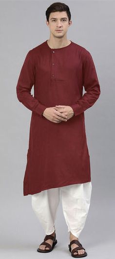 Red and Maroon color Kurta Pyjamas in Cotton fabric with Thread work Red Cotton Kurta With Dabka Detail, Red Cotton Kurta With Dabka, Red Cotton Kurta With Dabka Embroidery, Red Long Sleeve Kurta With Dabka Detail, Red Long Sleeve Kurta With Dabka, Cotton Kurta, Thread Work, Maroon Color, Cotton Fabric