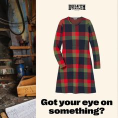 Layer up with leggings or wear the T-Shirt Flannel Long Sleeve Dress solo for a functionally fetching look that’s brushed to perfection. Shirt Flannel, Work Wear Outfits, Dress Layer, Duluth Trading Company, Flannel Dress, Work Wear Women, Knitted Tshirt, Soft Knits, Sleeve Dress