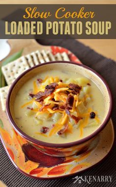 this slow cooker loaded potato soup is the perfect way to enjoy it all year long