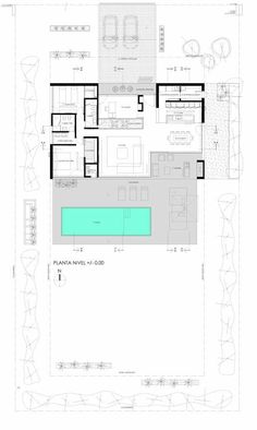 the floor plan for this modern house is very large and has lots of space to move around