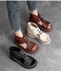 Gladiator Sandals Heels, Wedges Heels, Women's Casual Shoes, Womens Gladiator Sandals, Roman Fashion, Shoes Heels Wedges, Peep Toe Sandals, Brown Sandals, Brown Shoe