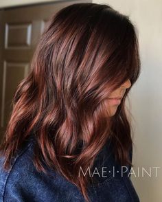 Cinnamon Auburn Hair Color, Cocoa Cinnamon Hair Color, Waterfall Curls, Dark Auburn Hair Color, Cinnamon Hair Colors, Reddish Hair, Dark Auburn Hair, Mahogany Hair, Auburn Balayage