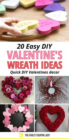 20 easy diy valentine's wreath ideas that are quick and fun to make