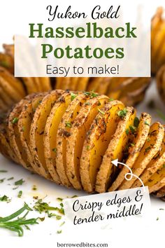 baked potato wedges with herbs and seasoning on the side text reads, how to make roasted potatoes easy to make