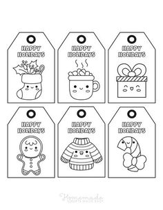 printable holiday gift tags for kids to color and use on their own christmas gifts