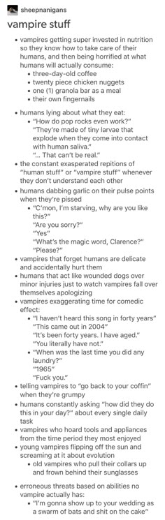 the writing process for vampire stuff