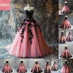 Black And Pink Wedding Dresses, Pastel Goth Prom Dress, Pink And Black Dress Ball Gowns, Black And Pink Wedding Dress, Pink And Black Wedding Dress, Black And Pink Dresses, Black And Pink Prom Dress, Pink And Black Prom Dress, Black Bridal Dresses