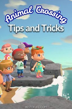 animal crossing tips and tricks for the nintendo wii, with an image of children walking on rocks