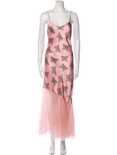 Rodarte Silk Slip DressPinkFloral PrintMesh AccentsSleeveless with Square NecklineFit:Dresses by Rodarte typically fit true to size. Garden Bridesmaid, Silk Long Dress, Silk Dress Long, Silk Slip, Pretty In Pink, Long Dress, Print Patterns, Slip Dress, Bridesmaid Dresses