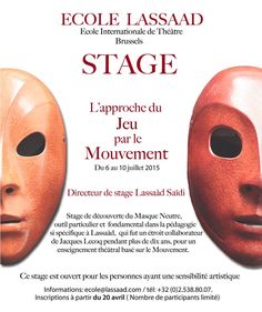 an advertisement for a theatre with two masks