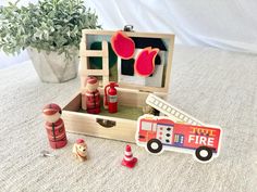 Rescue Hero Playset, Peg People Set, Fireman Peg People,travel Toy, Gift for Kids, Firemen Playset - Etsy Travel Toys, Doll Play, Gift For Kids, Pretend Play, Doll House