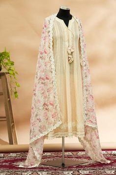 Shop for Aditi Beriwala Beige Printed Anarkali With Dupatta for Women Online at Aza Fashions Chanderi Anarkali Lawn Suit With Lace Work, Elegant Anarkali Set With Embroidered Border For Spring, Traditional Dupatta For Spring Reception, Spring Anarkali Set With Dupatta For Reception, Spring Anarkali Set For Reception, Includes Dupatta, Elegant Spring Anarkali Set With Embroidered Border, Spring Reception Anarkali Set With Dupatta, Spring Anarkali Dupatta With Embroidered Border, Spring Anarkali Set With Embroidered Border