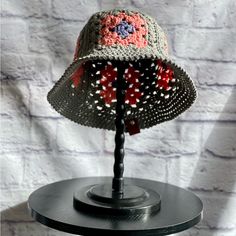 A Adorable “Granny Square” Bucket Hat In A One Size Fits Most. I Am Labeling Them A Medium. These Hats Are Perfect For Any Day Out In The Sun Ie, Boating, Hiking, Swimming, Festivals. They Are 100% Cotton, So You Could Even Soak Them With Water Then Place On Your Head For Those Real Hot Days Granny Square Bucket Hat, Hot Days, Granny Square, Caps Hats, Bucket Hat, Accessories Hats, Women Accessories, Festival, Sun