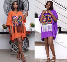 Afro Fringe, Ankara Dress Designs, Ankara Short, Ladies Day Dresses, Chic Dress Classy, Mode Kimono, African Wear Dresses, African Lace Dresses, African Shirts