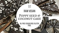 raw vegan poppy seed and coconut cake