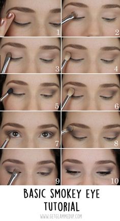 Makeup & Beauty // Eye makeup tutorial. Smokey Eye Tutorial For Beginners, Eye Tutorial For Beginners, Easy Smokey Eye Tutorial, Eye Makeup For Beginners, Easy Smokey Eye, Smoky Eye Tutorial, Easy Eye Makeup Tutorial, Eyeliner For Hooded Eyes, Smokey Eye Easy