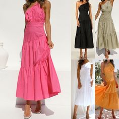 Spring Summer Dress off-Shoulder Sexy Swing High Waist Solid Color Irregular Asymmetric Dress - Pink,XL Chic One-shoulder Solid Color Midi Dress, Spring One Shoulder Solid Color Midi Dress, Spring One-shoulder Solid Midi Dress, Spring One-shoulder Midi Dress, Spring Solid Color One Shoulder Midi Dress, Spring Solid Color One-shoulder Midi Dress, Spring One Shoulder Solid Color Dress, One Shoulder Solid Color Spring Dress, One-shoulder Solid Color Spring Dress